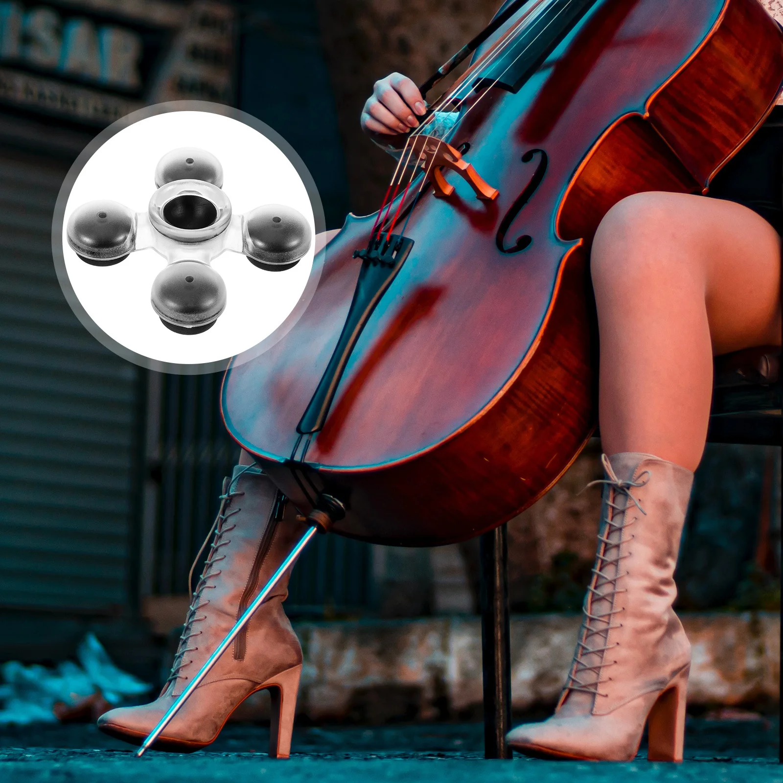 

Cello Endpin Anchor Made of ABS Rubber Non Slip Cushion Small Lightweight Stopper for Cello Accessories and String Instruments