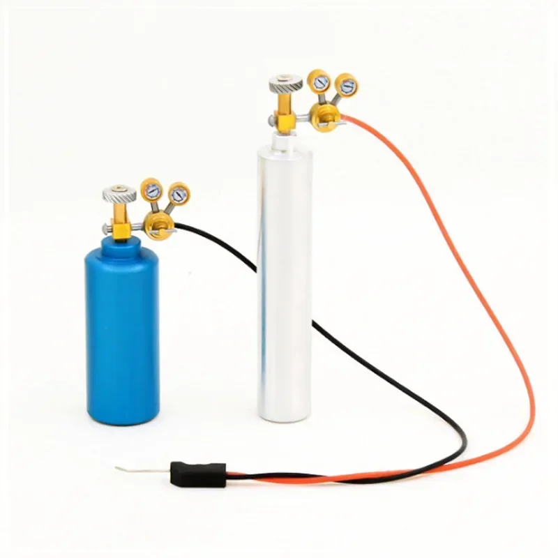 2pcs Aluminum Alloy Oxygen Acetylene Bottle for 1/10 RC Crawler 1/14 Tamiya RC Truck TRX4 G500 TRX6 G63 Scania Axial SCX10 Y007