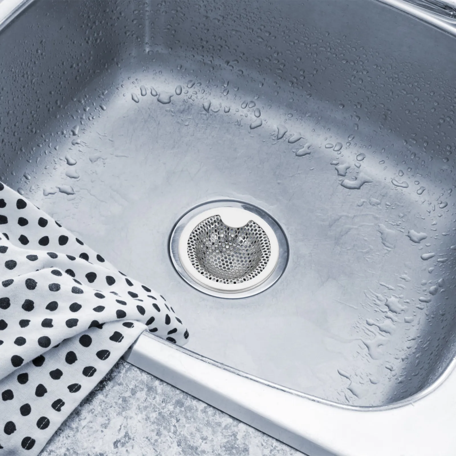 

Сетчатый фильтр-корзина из нержавеющей стали для кухонной раковины с защитой от протечек для сбора мусора и остатков пищи при мытье посуды