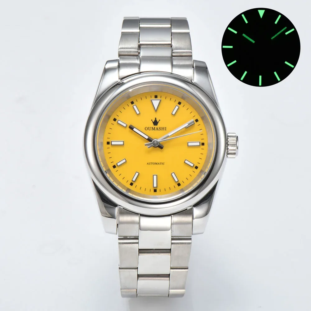 Montres-bracelets de luxe NH35 haut de gamme pour hommes, montre huître avec véritable mouvement automatique japonais NH35, logo personnalisé, 39mm