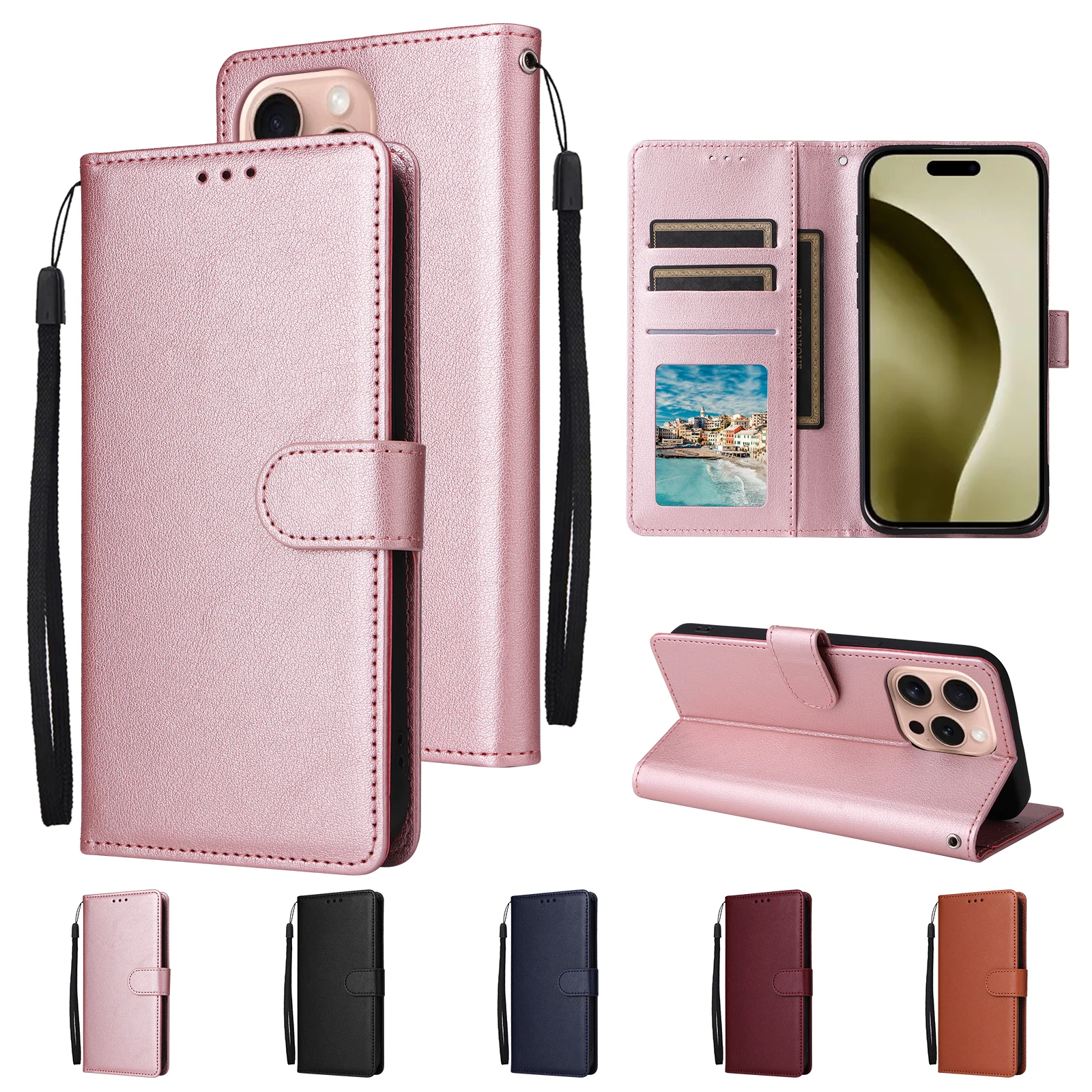 5X*Solid Color Leat…