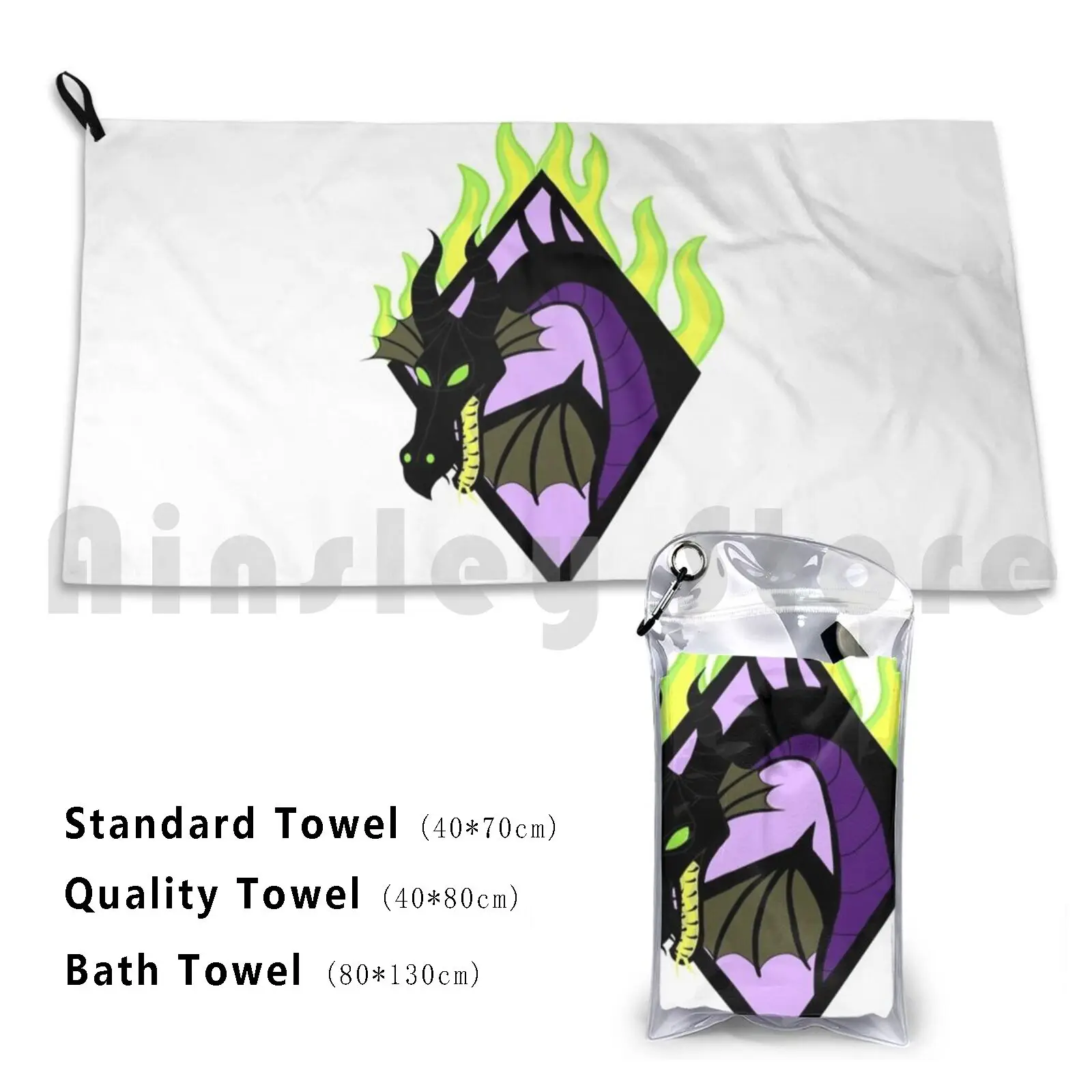 La amante de todo el mal Toalla personalizada Toalla de baño La Bella Durmiente Dragón Aurora Evil Tattoo