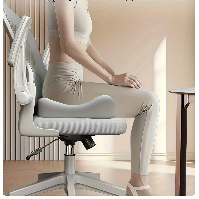 Cojín con memoria de alivio de presión con diseño de ranura ergonómica: cojín de asiento que corrección de postura para sillas de oficina