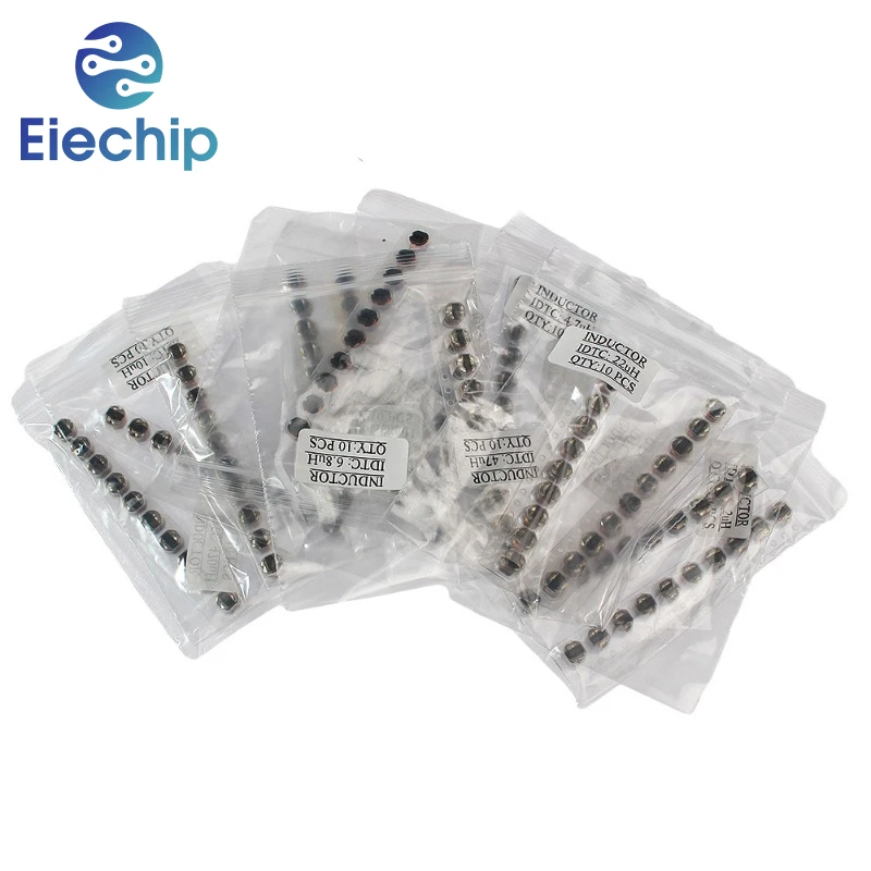 130PCS/set SMD Power Inductor Kit 2.2/3.3/6.8/10/100/470/680UH CD54 inductor for DC-DC Converters DIY Electronic Free Shipping