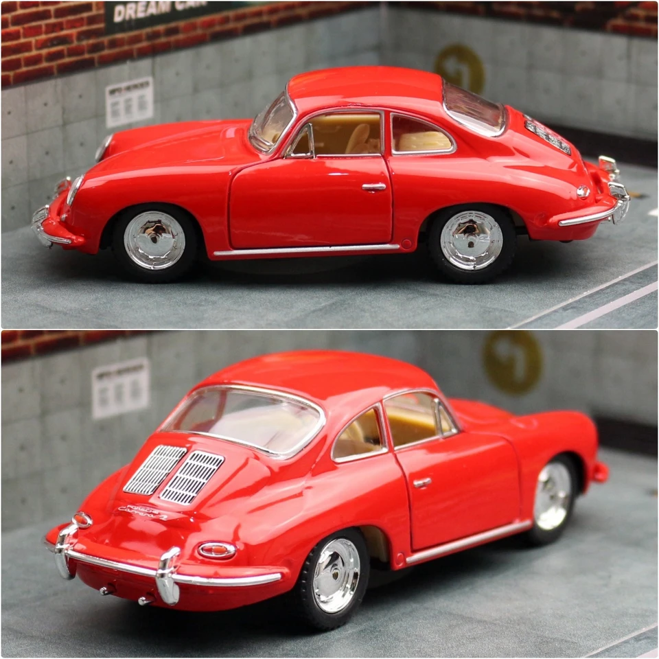 KiNSMART Toy Car Model 1/32 Porsche 356 B Carrera 2 Classical
