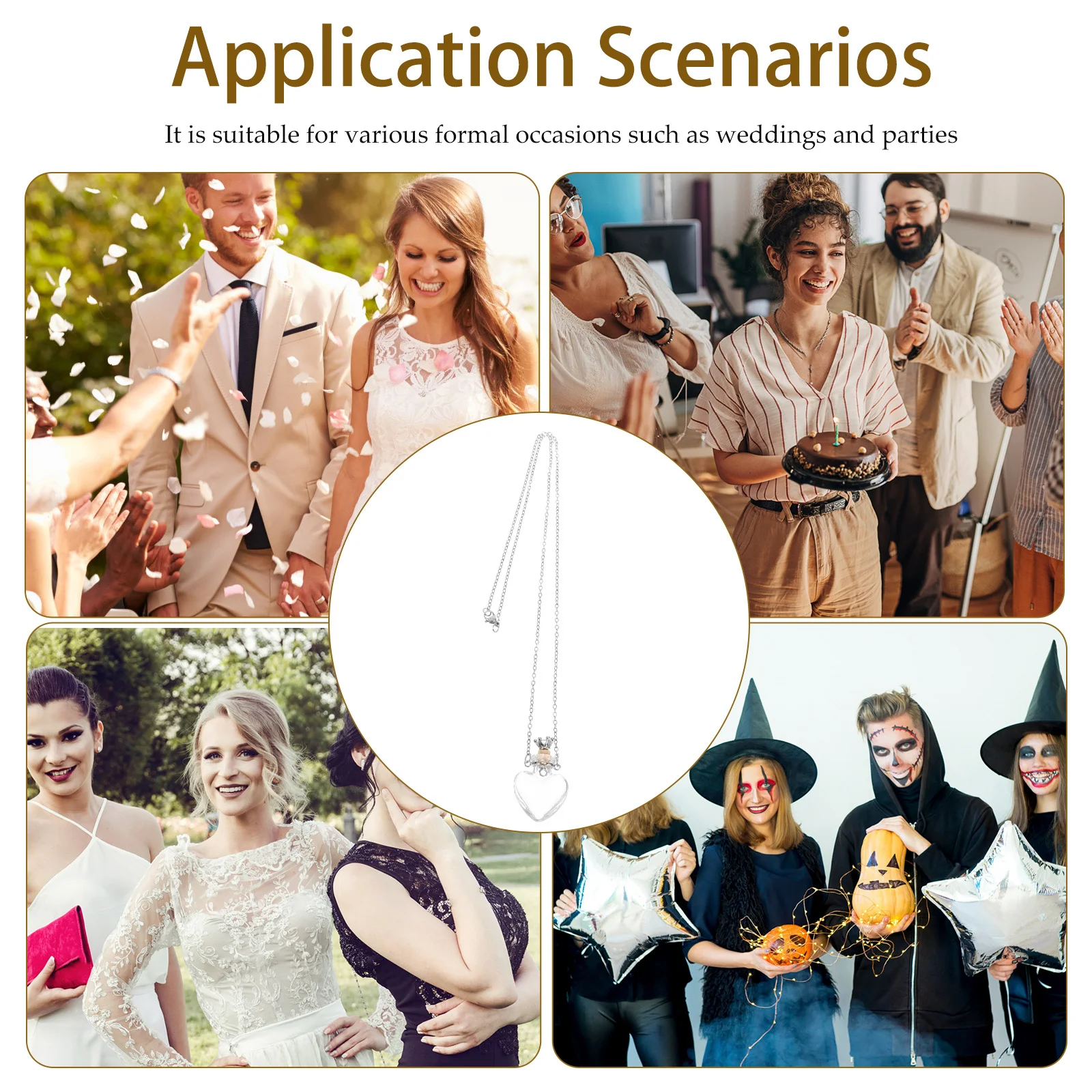 

Heart Vial Pendant Necklace Titanium Steel Essential Oil Perfume Bottle Necklace Transparent Unique Jewelry for Women