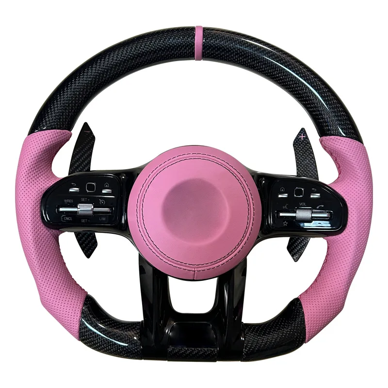 Suitable for all C-class E-class SG-class modified carbon fiber steering wheel assembly cars