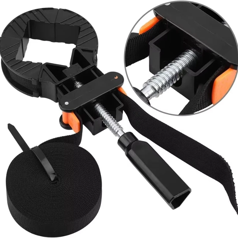 4M/6M Pure Nylon Multifunction Blet Clamp Frame Clips Quick Adjustable Band Clamp 90 Degrees Right Angle Frame Polygonal Clip