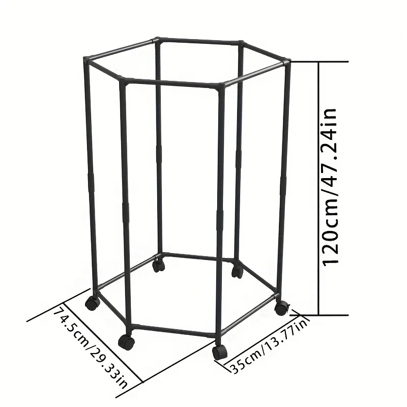 360 ° Rotating Hexagonal Belt Wheel Metal Hanger, Independent Hanger, Movable Rolling Hanger For Bedroom Clothing Storage