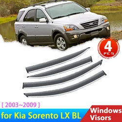 4x Windscreens for Kia Sorento LX BL 2003~2009 2006 2007 Accessories Deflectors Awing Trim Car Window Visors Rain Eyebrow Guards