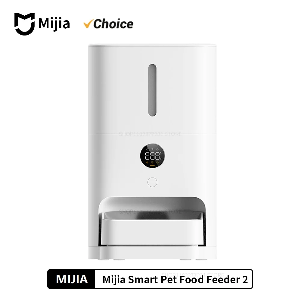New Mijia Smart Pet Feeder 2 MJWSQ02 HD-large Screen 5L Large Capacity Precise Weighing Spare battery FoodShortage Remind