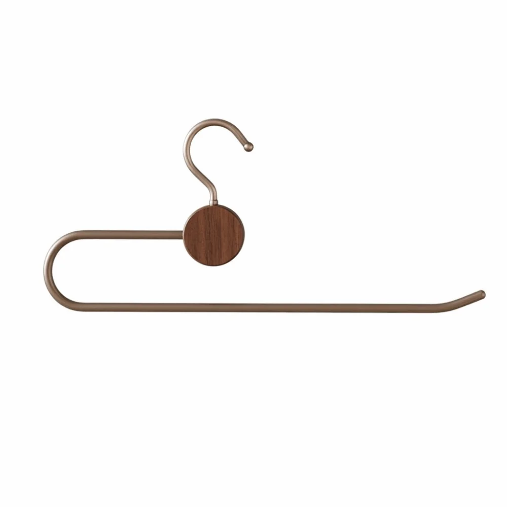 Metal Pants Hanger Rotating Hook Open End Structure Clothes Storage Rack Crease Free Non Slip Pants Storage Cabinet