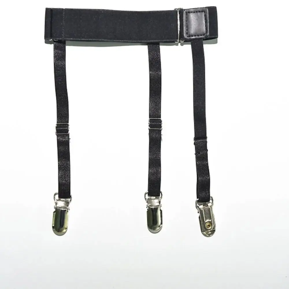 New With Locking Men Shirt Stays Belt Ligthweight Non-slip Thigh Suspender Strap Elastic Shirt Holders