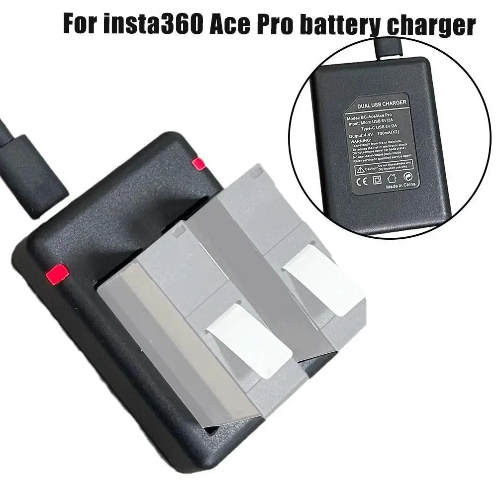 For Insta 360 Ace Pro Battery Charger Box Fast Charging Hub Charging Box For Insta360 Ace Action Camera Batteries Accessories