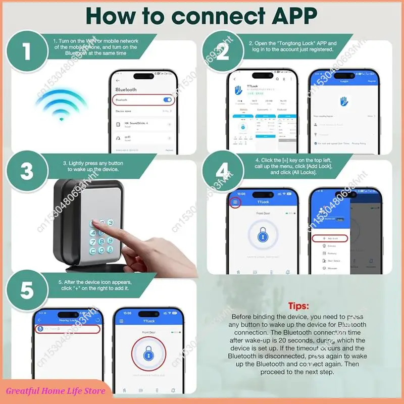 AT59 Smart Key Lock Box Electronic Bluetooth Lock Box With APP Control And PIN Code Type For Airbnb-Real Estate Agent Office