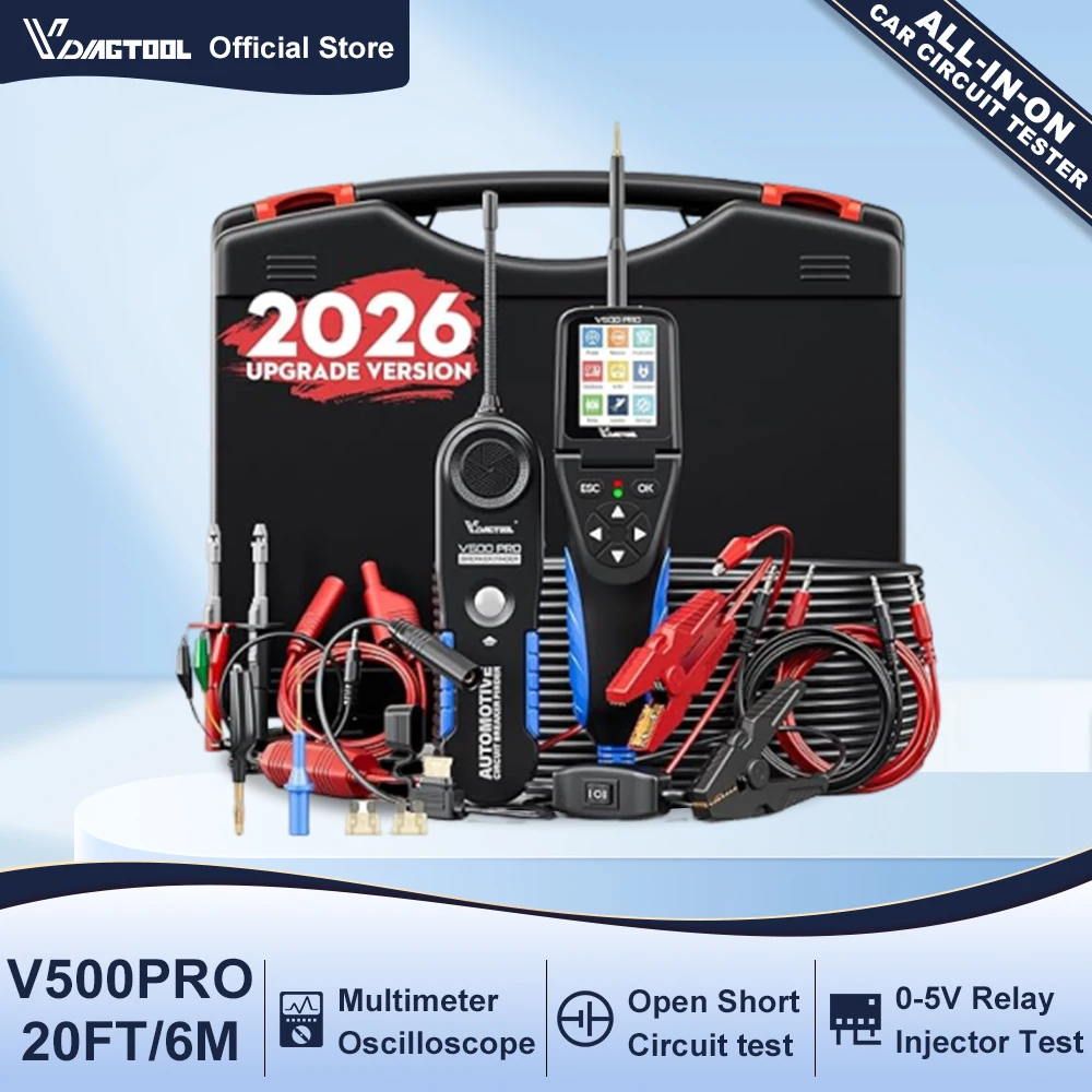 VDIAGTOOL V500PRO Automotive Circuit Tester 12V/24V Car Power Circuit Probe Tester Breaker Finder Tool Open Circuit Detector