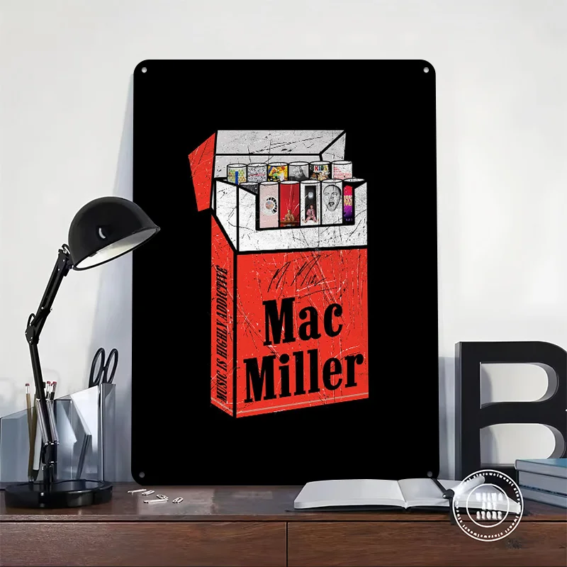 Mac Miller Poster Customized Wall Art Vintage Metal Signs Retro Tin Plaque for Man Cave Custom Plate Bed Room Decoration Cozy