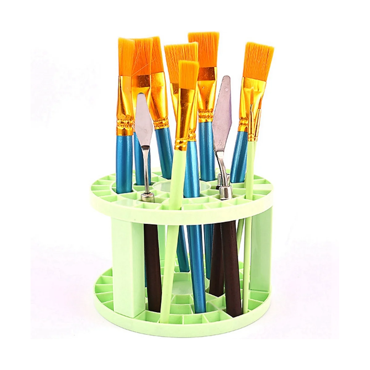 ที่ใส่พู่กันและอุปกรณ์จัดระเบียบรูกลมสีงานฝีมือและที่ใส่แปรงที่ใส่ปากกามาร์กเกอร์