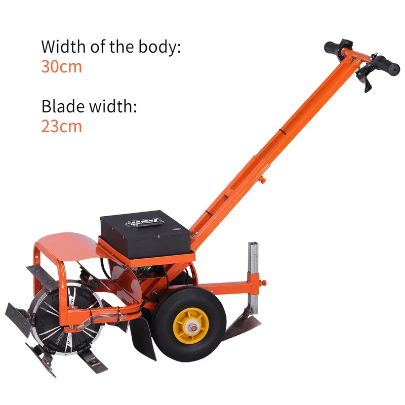 13Cm 48V/50HZ 1600W    Weeder with Ditching Soil Loosening Plowing and Soil Turning Function   All-in-one