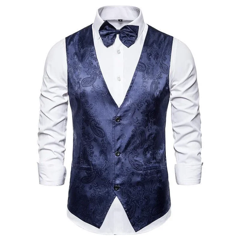 

XX693Spring Festival groom vest men's clothing host singer emcee dance suit vest