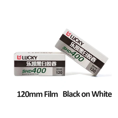 Imagen 2 del producto 1-10 rollos de 120mm LUCKY SHD 400 ISO 400 película negativa en blanco y negro para cámara de película Kodak 120 cámara Fujifilm