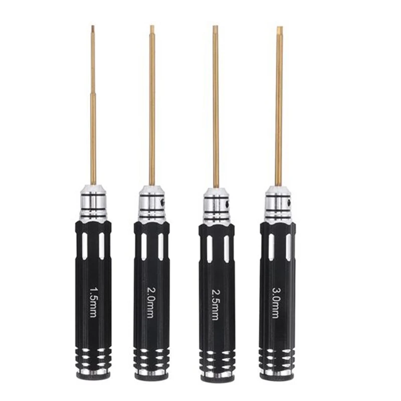 Screwdriver Hexagon Head 1.5 2.0 2.5 3.0Mm HSS Titanium Coated Hex Screw Driver Tools Set Kits For RC FPV Helicopter Car