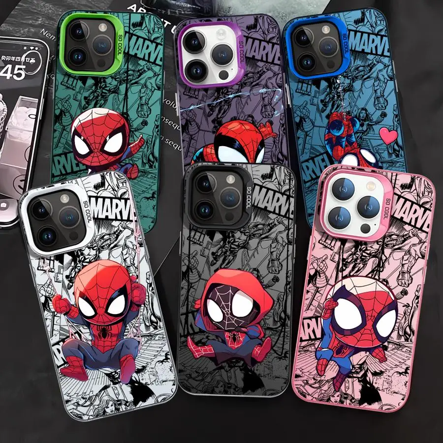 Marvel Cute Spiderman Phone Case for Xiaomi Redmi 9T A1 14C 10 Note 9 Pro 13C A1 A2 Plus 9C 12 5G Back Soft Cover