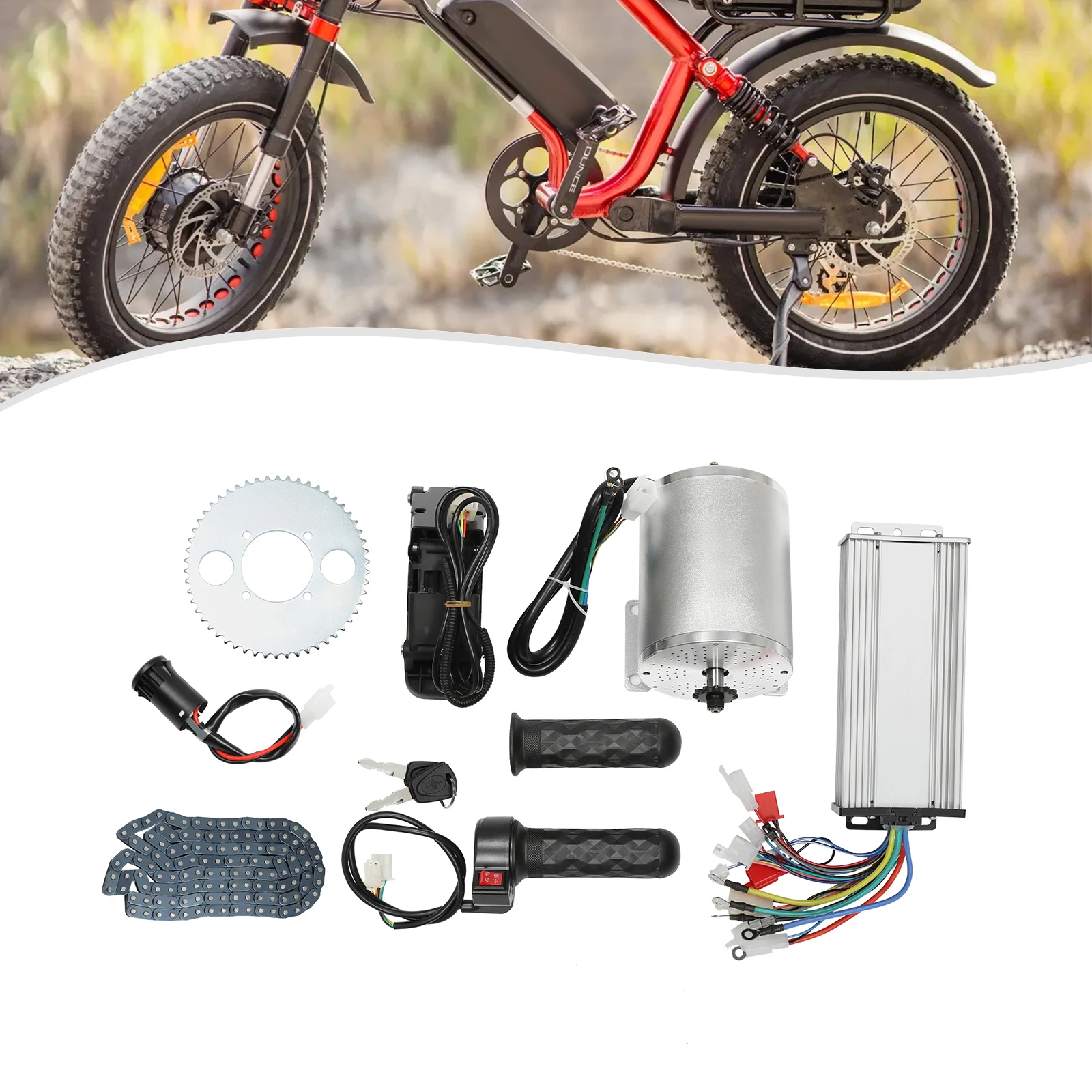 Motore con mozzo brushless da 3KW Motore elettrico 48-72V, 6000 giri/min senza carico per bici elettrica, scooter, go-kart, buggy contante