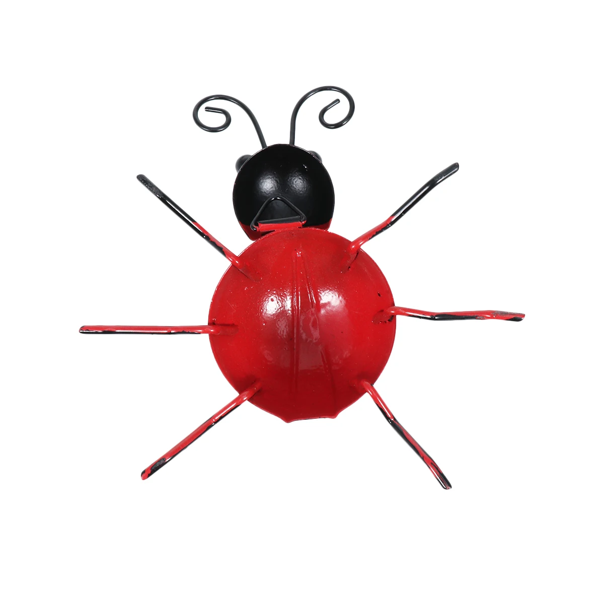 

2pcs 10Cm Iron Ladybug Garden Decor Miniature Figurines Wall Craft Ornaments For Fairy Room (Random Color)