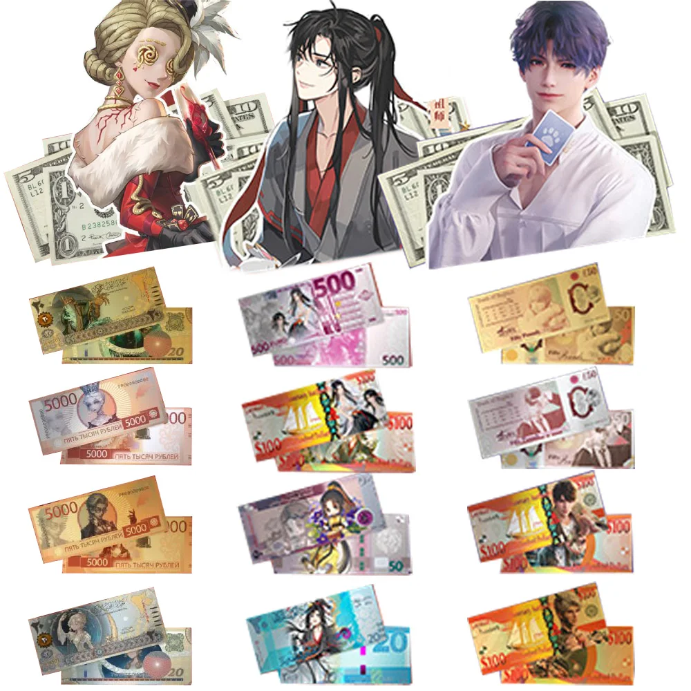 

Popular Comic Peripheral Hot Blooded Style Anime Banknote Creative Characters Card Kid's Toys Exquisite Christmas Gift for Fans
