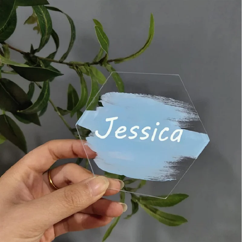 

Hexagonal Transparent Acrylic Placement Card, Seat Sign, Wedding Diy Sign, Seat Sign, Decoration Table Sign