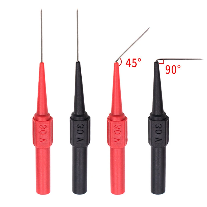 30V Diagnostic Tools Multimeter Test Leads Extention Back Piercing Needle Tip Probes Mechanical Tools Automotive Auto Kit 0.7MM