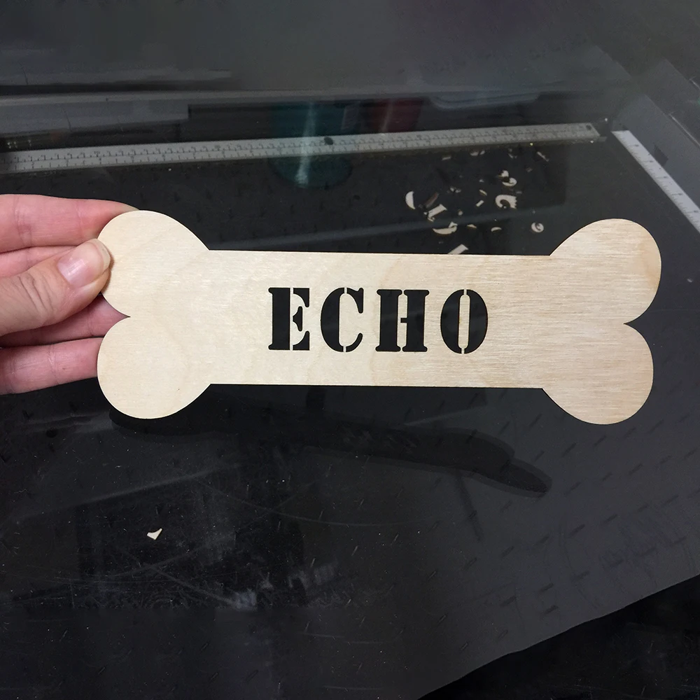 1pc Personalized Dog Name Sign Wooden Plaque Bone Shape Pet Ornament Laser Cut Custom Name Plate Setting Party Dog Accessory