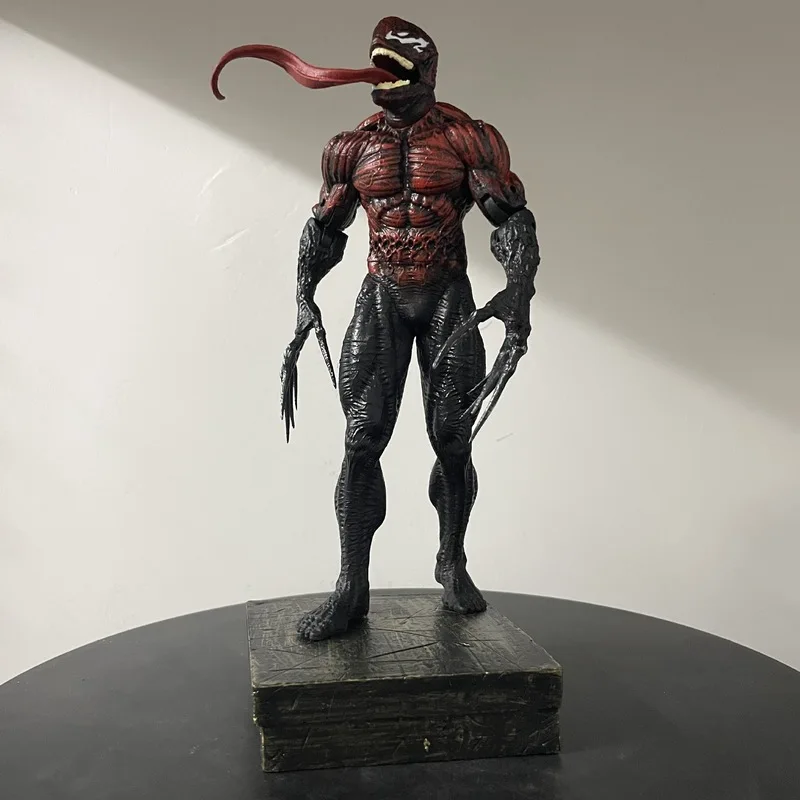 30cm Marvel Series Spider-Man Venom Symbiotic Toxin Double Headed Statue Model Doll Pvc Action Figures Collectible Toy Gifts