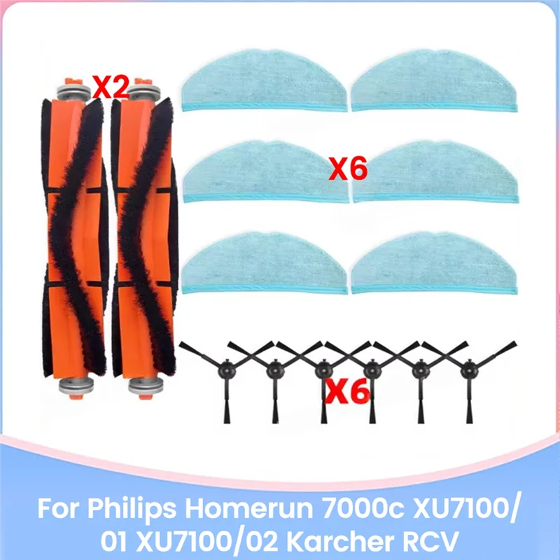 YCOC-para Homerun Serie 7000 XU7100/01 XU7100/02 Karcher RCV 5 accesorios de repuesto cepillo lateral principal paño de mopa accesorio