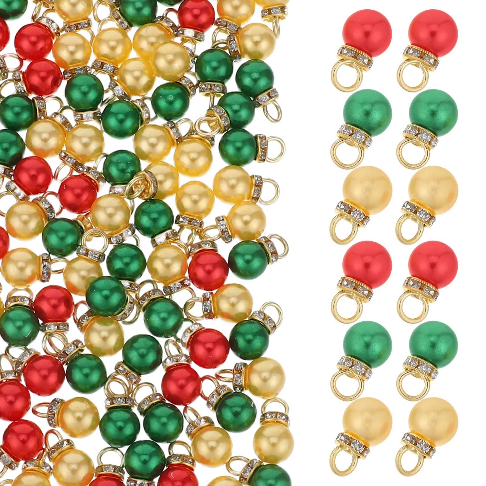 150 قطعة بريق صغير شجرة عيد الميلاد كرات الحلي حلي معلقة عيد الميلاد عطلة تزيين مُثبت شجرة صغيرة الحلي