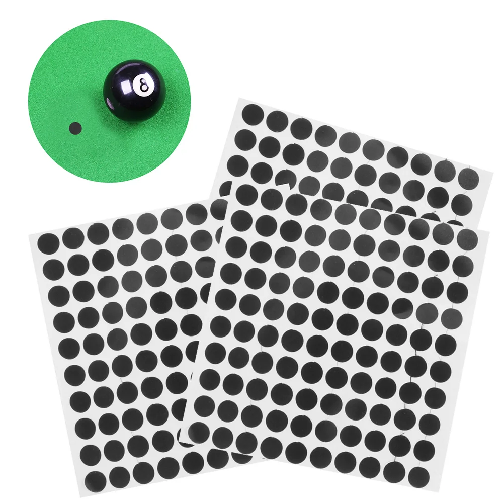 

3 Sheets Billiard Black Spot Markers Pool Table Outdoor Snooker Cue Accessories Tables Dots Marking Spots Supplies