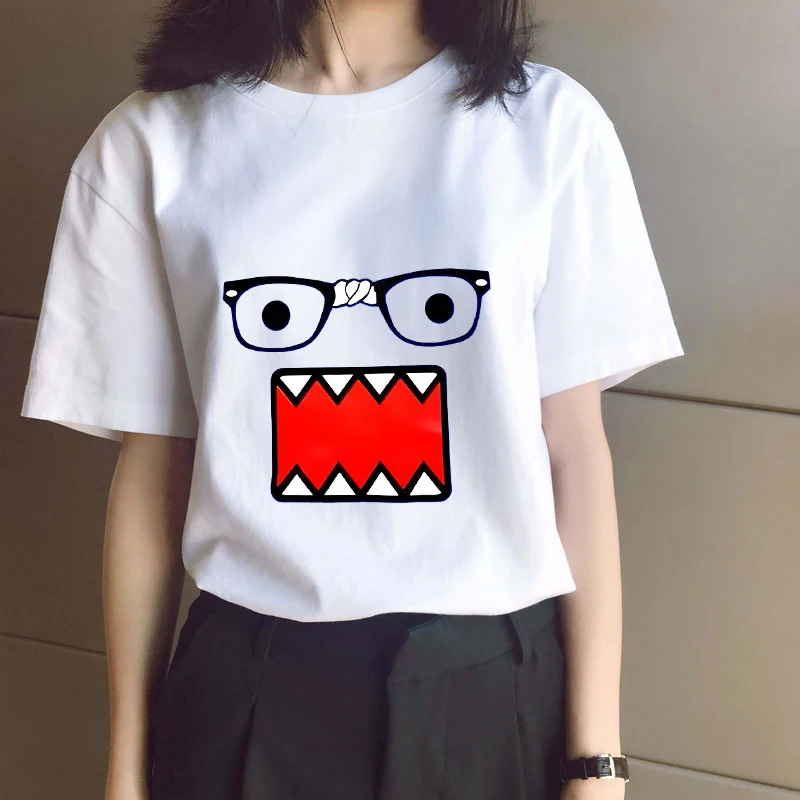 Милая футболка Domos Kuns для женщин и мужчин, летняя одежда с короткими рукавами, повседневная одежда для отдыха на открытом воздухе, модная удобная одежда с героями мультфильмов, подарки