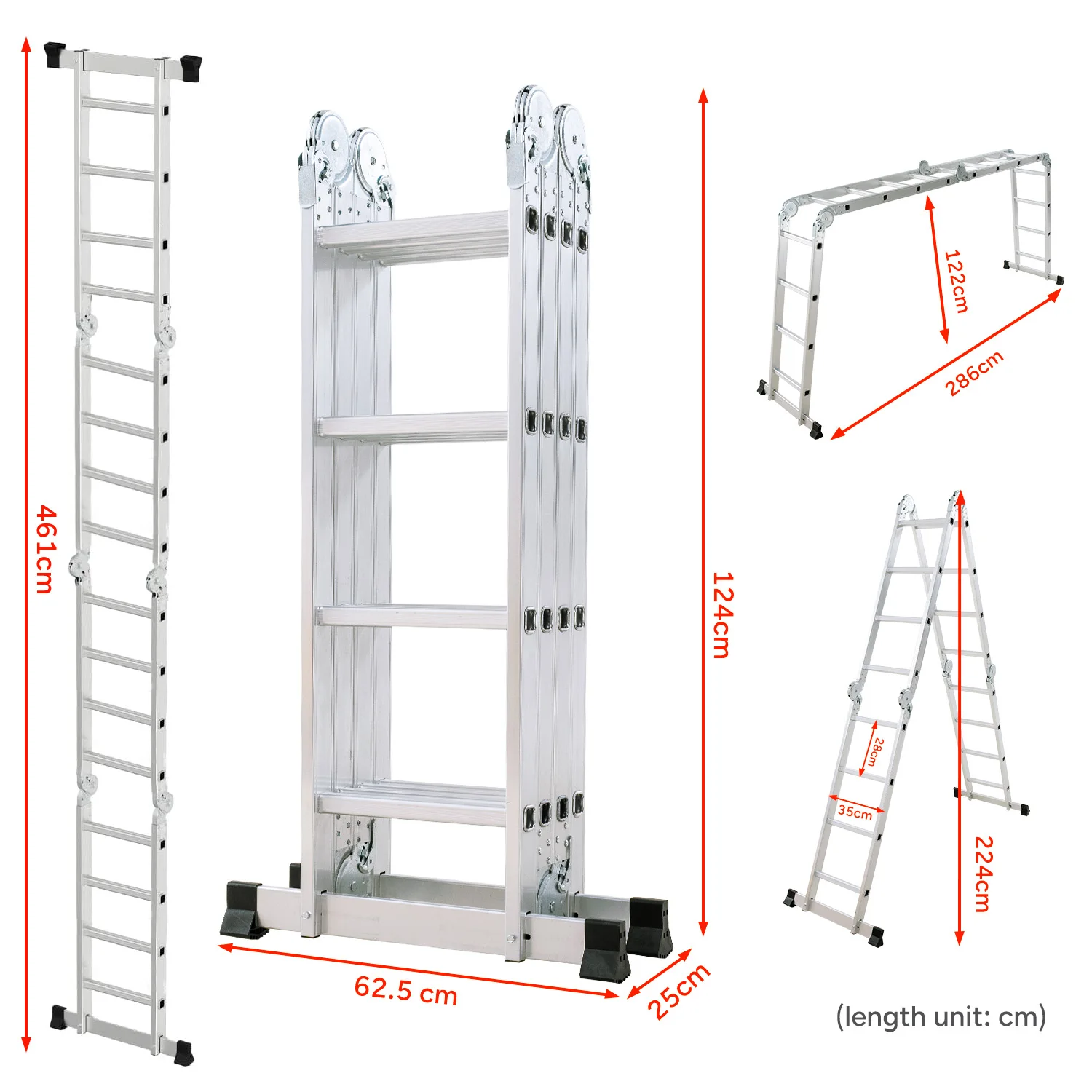 NONE Opvouwbare multifunctionele Scel 4x3 1 Scal 4x3 Lap tot 1 kg opvouwbare kruk DIY verf dakbedekking