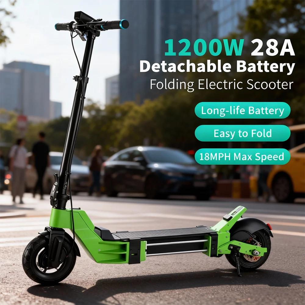 

Электросамокат с съемным аккумулятором, безопасная складная конструкция, большой запас хода, мотор 1200 Вт, для городских поездок, для взрослых.