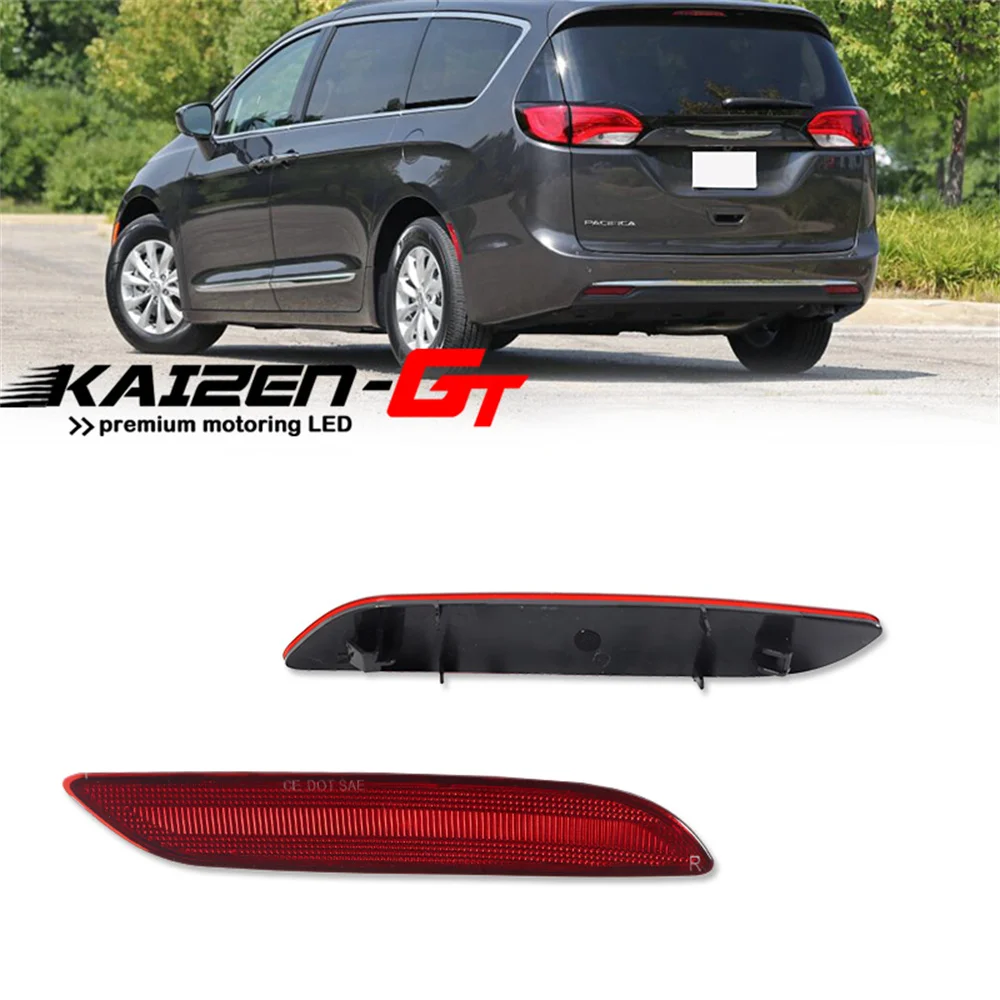 Rear Bumper Reflector Tail Brake Light Cover Housings For Chrysler Pacifica & Voyager 2017-2023 No Bulb/Socket Car Accessories