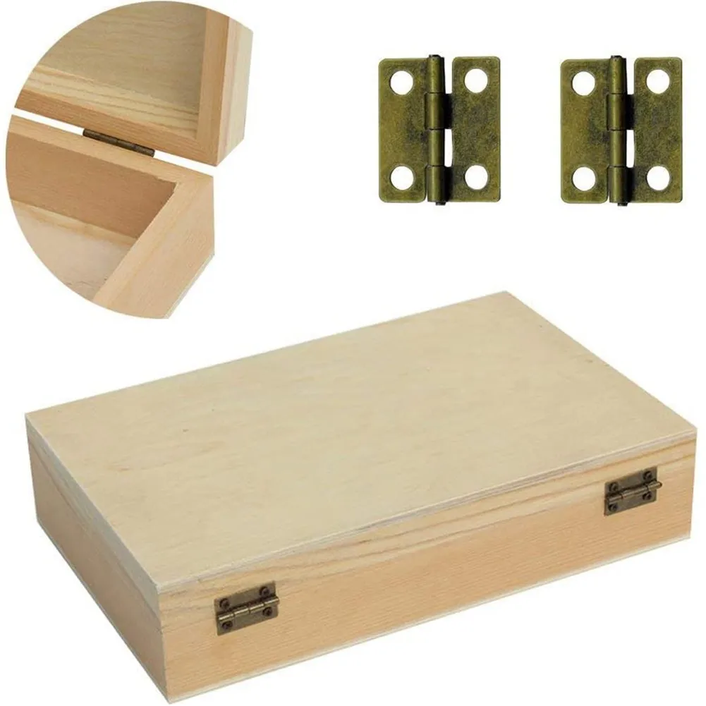 15*18mm Cabinet Door Hinge 50pcs 50x Butt Hinge Cabinet Hinge Chest Trunk High Strength Reliable Use 0.59x0.63in