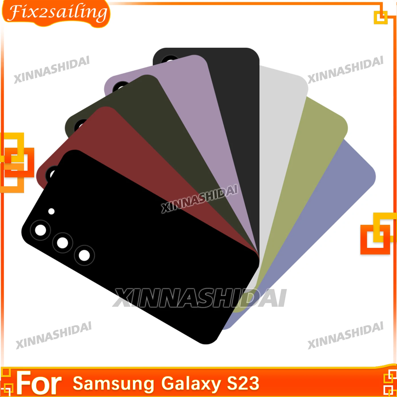 For Samsung Galaxy S23 Battery Back Cover Door Rear Housing For Samsung S23 Repair Parts Camera Glass Lens