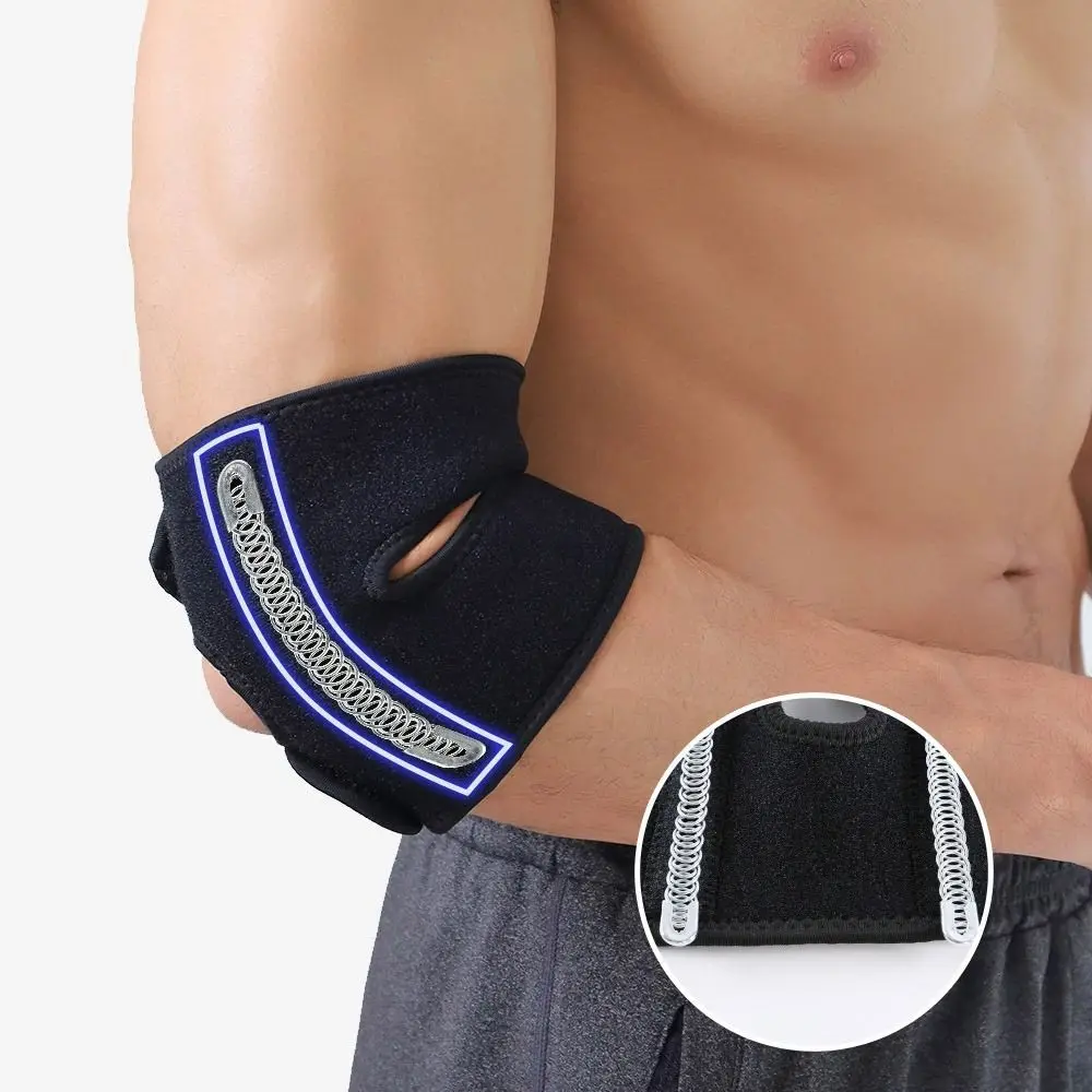 Elbow Support Golfers Strap Brace Adjustable Anti-collision Elbow Pads Breathable Arm Sleeve Spring Elbow Brace Badminton