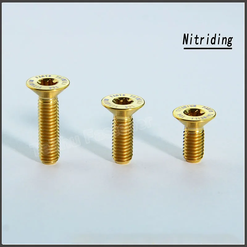 1pc Titanium Bolt M5x12 15 20 30 35mm Torx Flat Countersunk Head Inner Plummer Screw Steering Wheel Modification Screw Nitriding