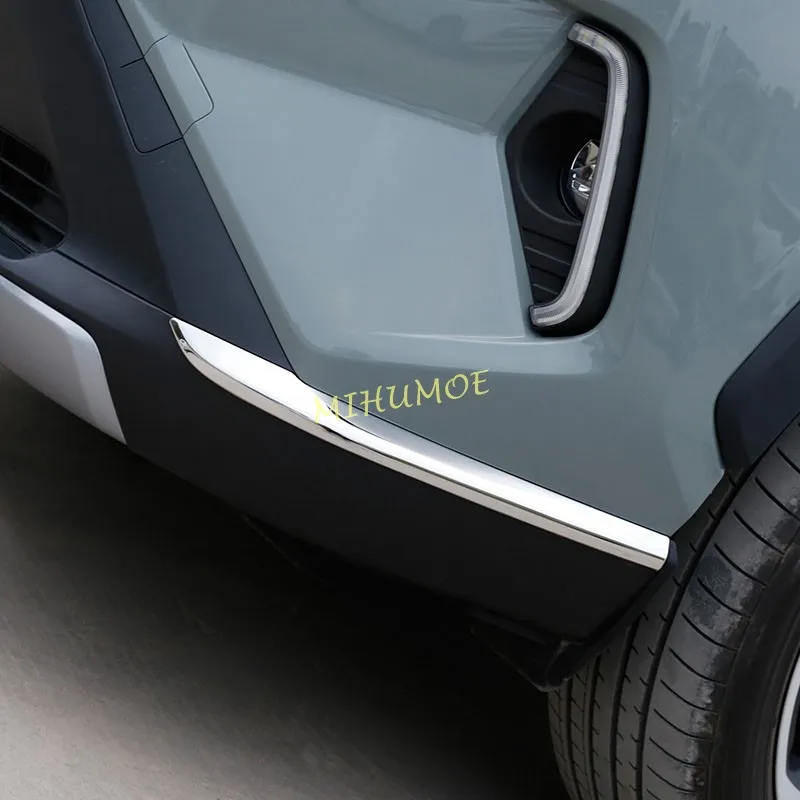 

2Pcs Stainless Steel Front Bumper Corner Protector Cover Strip For 2019-2024 Toyota RAV4 2021 2022 2023 Accessories