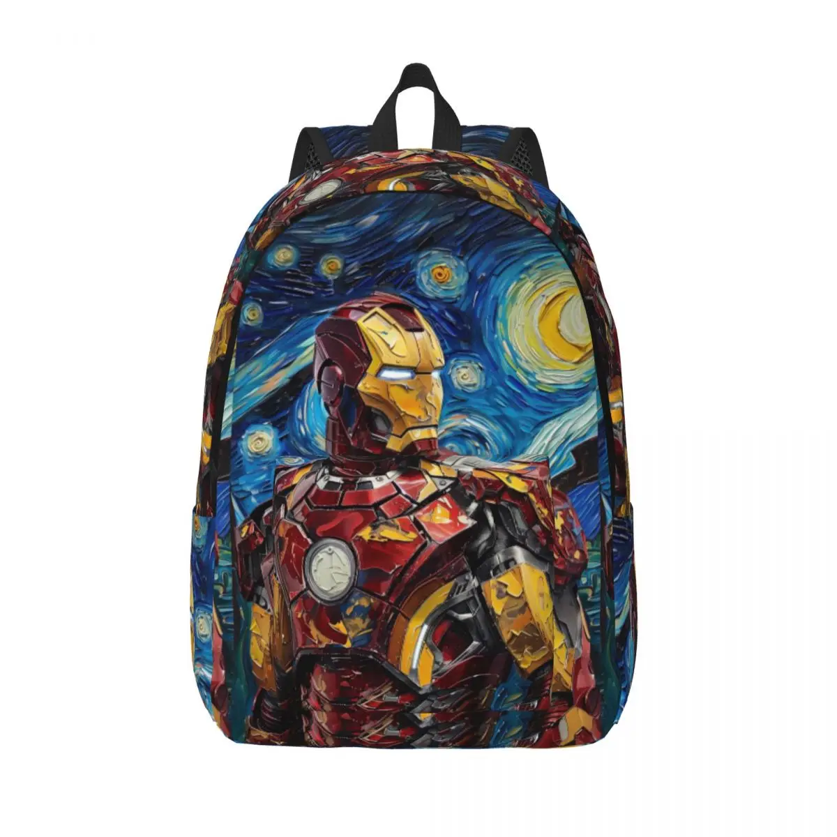 Custom Iron Man Wallpaper Backgrounds Canvas Backpacks for Women Men Water Resistant School College Bag Printing Bookbag