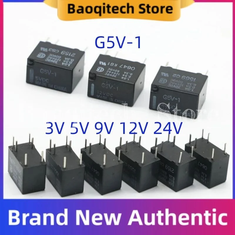

5 10 20 PCS G5V-1 - 3V 5V 9V 12V 24V 6PIN 1A DC12V 5VDC 12VDC 24VDC New Authentic Original Signal RelayB For OMRON