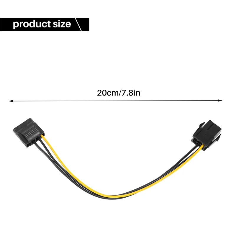 QWE-10 قطعة موليكس إلى PCI-E محول الطاقة IDE 4Pin 4 دبوس أنثى إلى 6 دبوس أنثى 6Pin الرسومات بطاقة الفيديو محول كابل