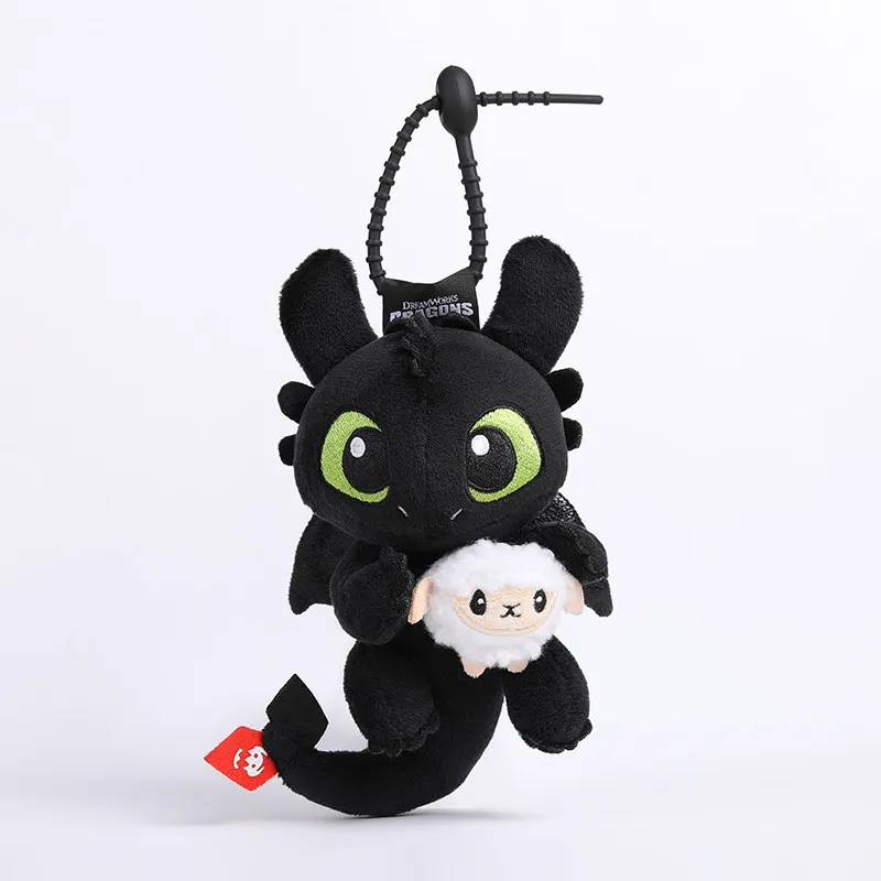 

Genuine How to train a dragon Night Devil Mengmeng Toothless Pulling Plush Pendant Sheep Style Bag KeyChain Gift Charm
